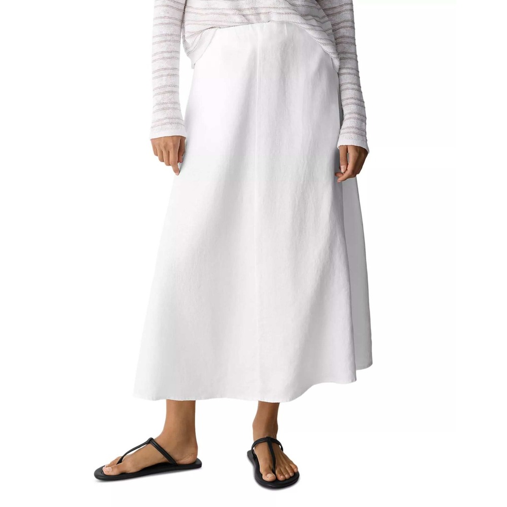 Eileen‎ Fisher Linen Maxi Skirt White XS New With Tags